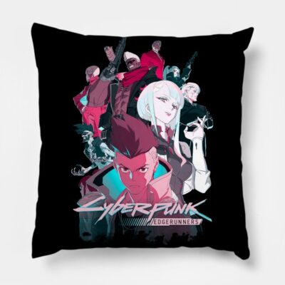 David Lucy All Characters Throw Pillow Official Cyberpunk Edgerunners Merch