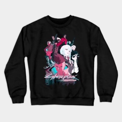 David Lucy All Characters Crewneck Sweatshirt Official Cyberpunk Edgerunners Merch