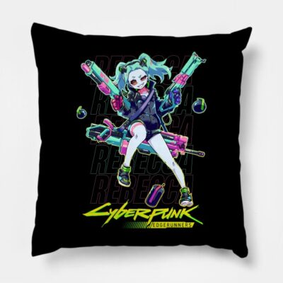 Cyberpunk Edgerunners Rebecca Throw Pillow Official Cyberpunk Edgerunners Merch