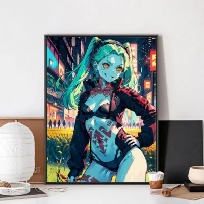 Anime C Cyberpunk E Edgerunners Poster No Framed Kraft Club Bar Paper Vintage Poster Wall Art 1 - Cyberpunk Edgerunners Merch