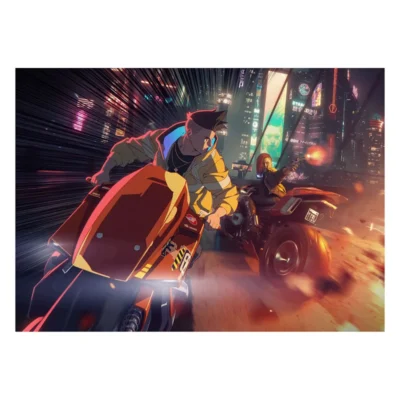 David and Valerie Canvas Paintings Cyberpunk Anime Posters and Prints Wall Art Picture for Living Room 8 - Cyberpunk Edgerunners Merch