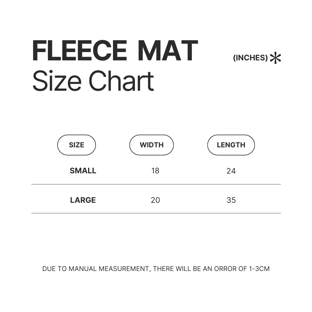 Fleece Mat Size Chart - Cyberpunk Edgerunners Merch