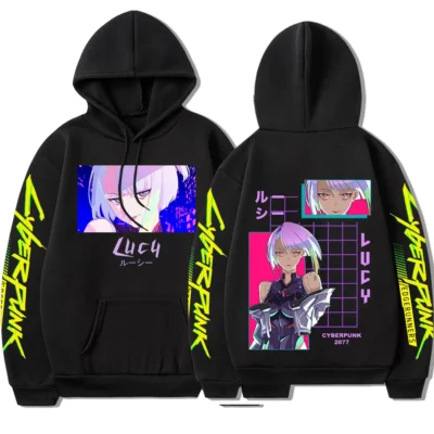 Japan Animation Cyberpunk Edgerunners Lucy New Hoodie Men s Vintage Fashion Sweatshirt Harajuku Street Style Winter 1 - Cyberpunk Edgerunners Merch