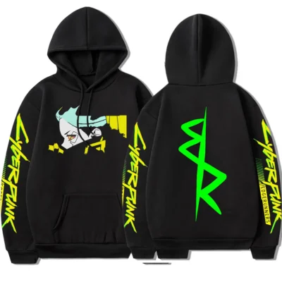 Japanese Anime Cyberpunk Edgerunners David Hoodie Men s Hooded Sweatshirt Harajuku Streetwear Casual Fleece Tracksuit Oversized - Cyberpunk Edgerunners Merch