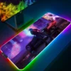 Large RGB Mouse Pad XXL Gaming Mousepad LED Mausepad Gamer Cyberpunks Mouse Carpet Big Mouse Mat - Cyberpunk Edgerunners Merch