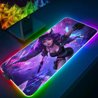 Large RGB Mouse Pad XXL Gaming Mousepad LED Mausepad Gamer Cyberpunks Mouse Carpet Big Mouse Mat 3 - Cyberpunk Edgerunners Merch