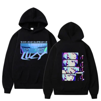 Lucy CYBERPUNK EDGERUNNERS Eyes Hoodie Y2k Clothes Men Women Winter Warm Crewneck Man Sweatshirt Clothes Kawaii - Cyberpunk Edgerunners Merch