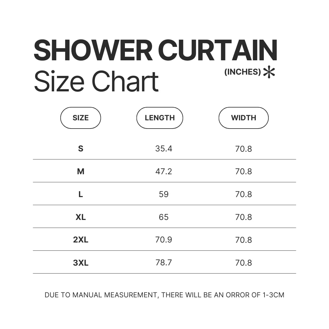 Shower Curtain Size Chart - Cyberpunk Edgerunners Merch