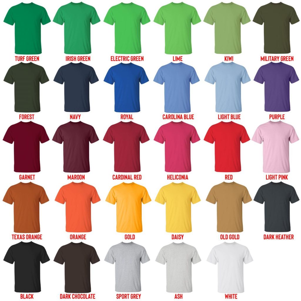 t shirt color chart - Cyberpunk Edgerunners Merch