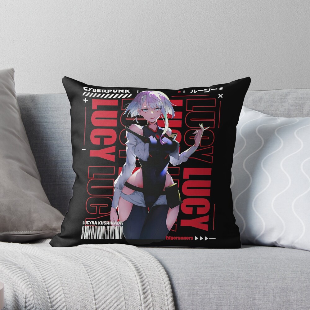 Cyberpunk Edgerunners Lucy Anime Throw Pillow